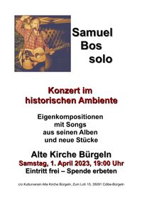 Plakat Samuel Bos solo
